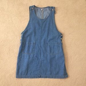 denim overall dress